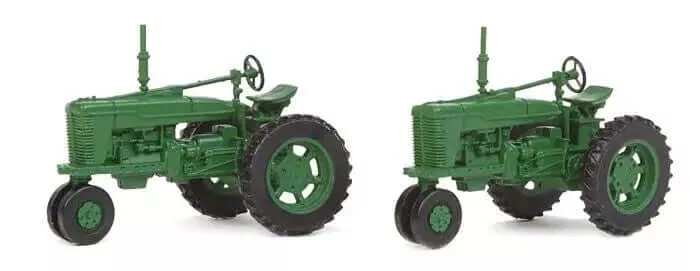 Green Farm Tractor 2 | SceneMaster HO Scale Farm Model