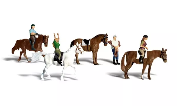 Horseback Riders for Model Railroad Scenes