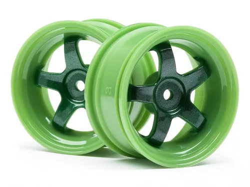 HPI 1/10 WORK MEISTER S1 Wheels 26mm GREEN 6mm OFFSET (2pcs) #111091