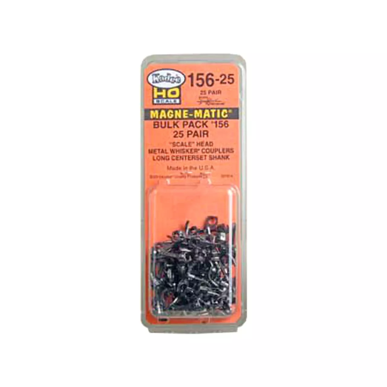 Kadee 156-25 HO Scale Head Whisker Couplers - 25 Pair