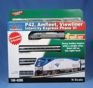 Kato 1066285 N P42 Amfleet Viewliner Phase VI - 4 Car Set