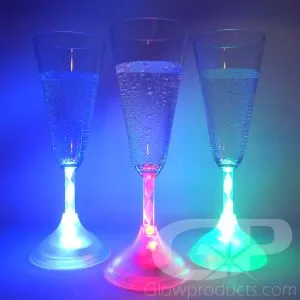 Light Up LED Champagne Flutes - Multi-Color