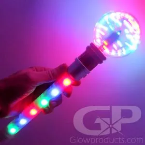Light Up Spinning Star Ball Wand - Multi Color