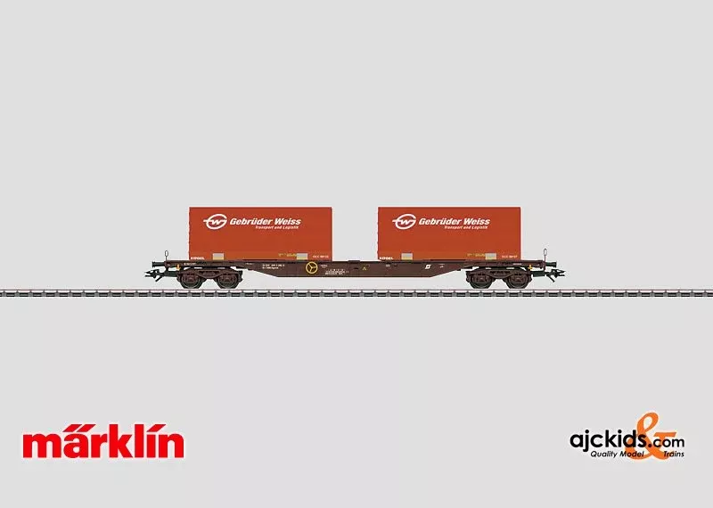 Marklin 47073 - Flat Car for Containers Gebrueder Weiss