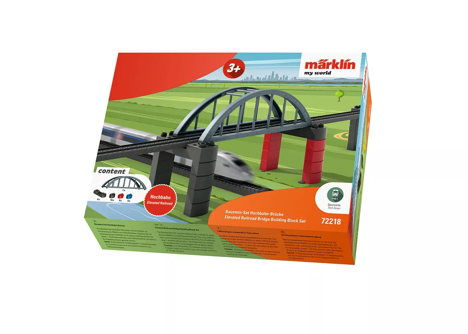 Marklin 72218 – Marklin my world Elevated Railroad Bridge Building Block Set