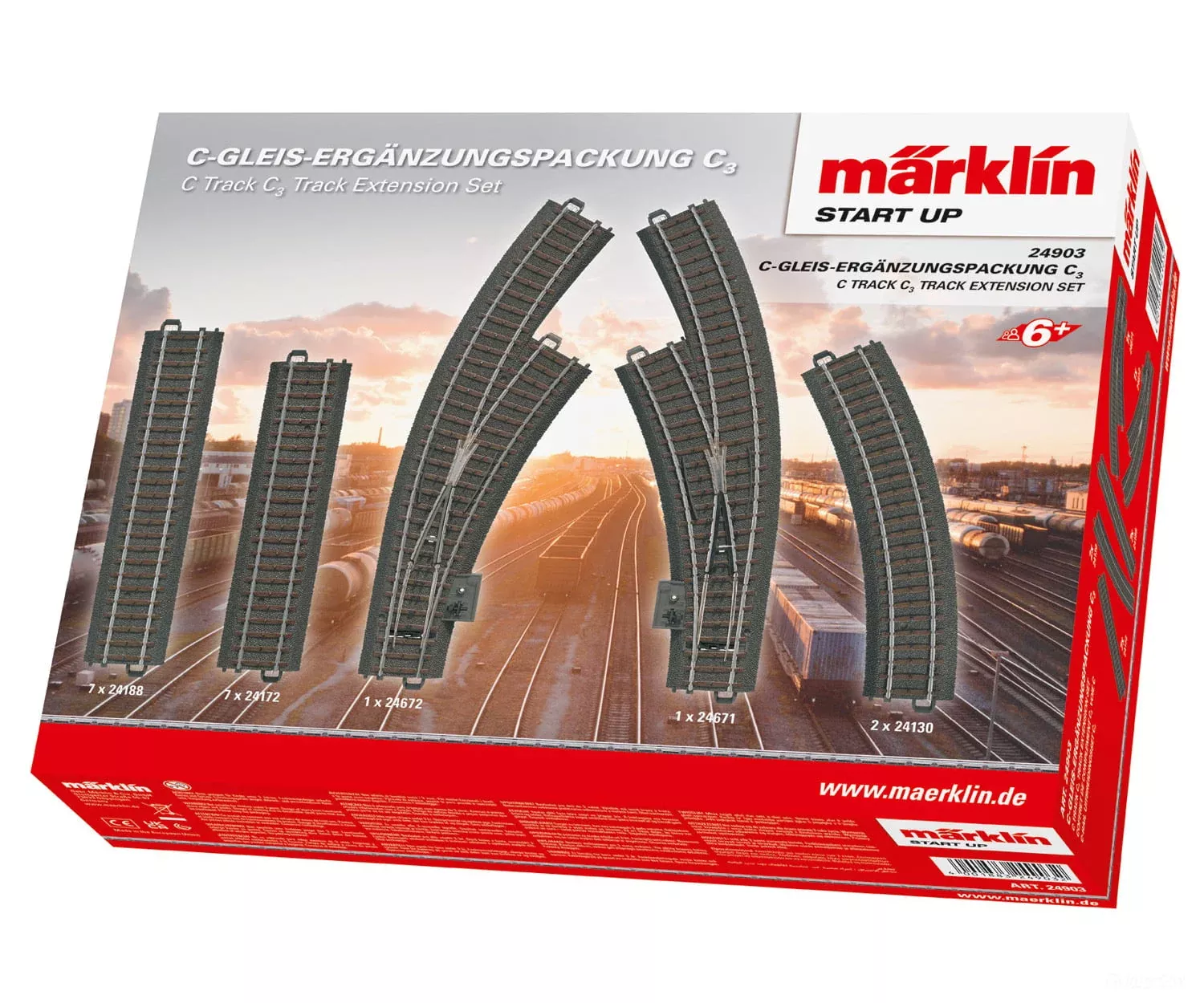 Marklin HO 24903 Marklin Start up - C Track C3 Track Extension Set