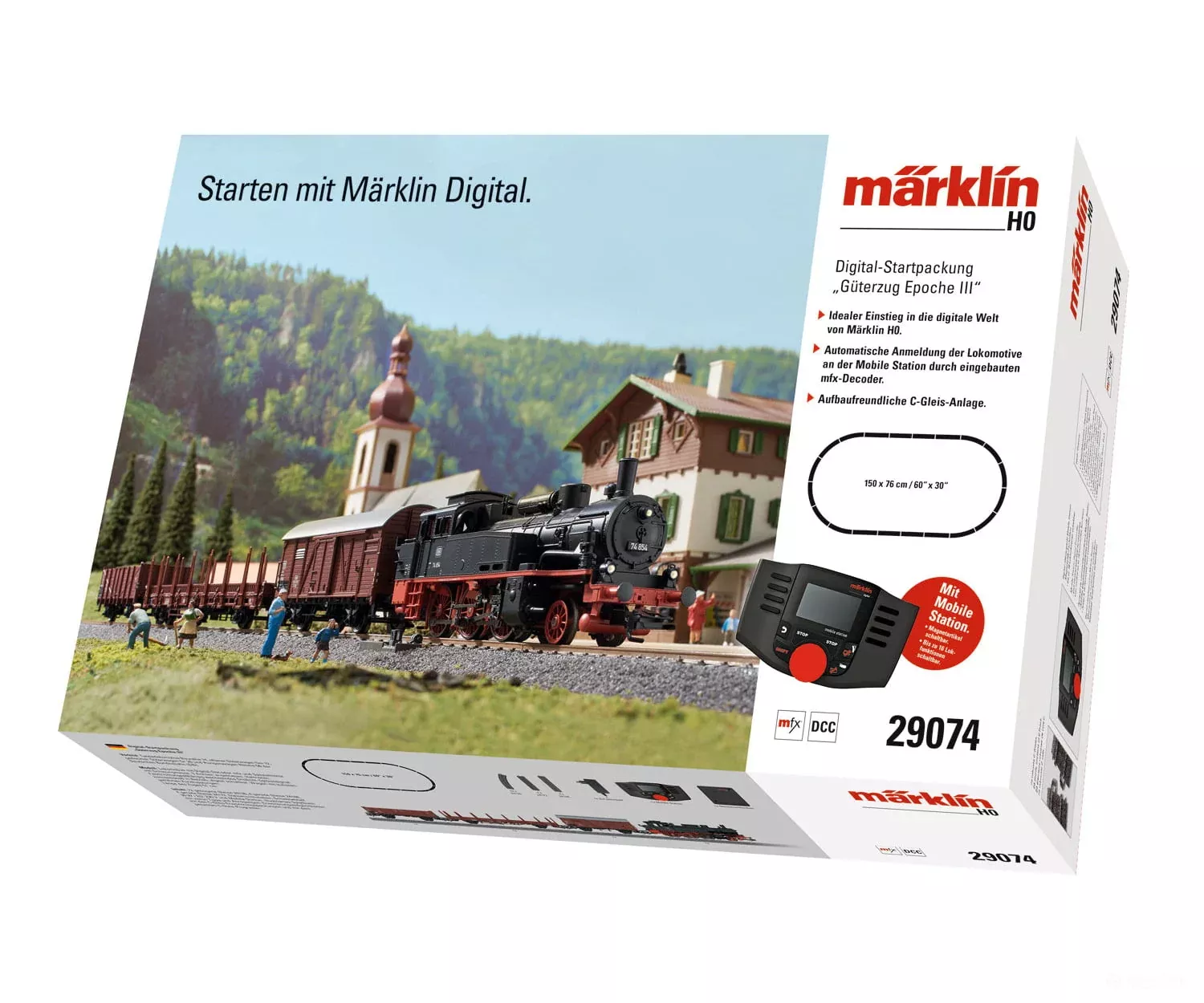 Marklin HO 29074 DB "Era III Freight Train" Digital Starter Set