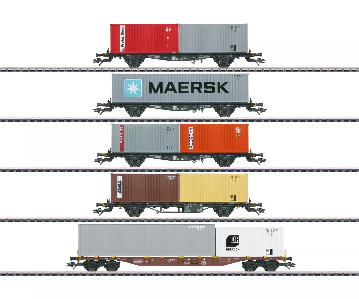 Marklin HO 47680 DB Container Transport Car Set