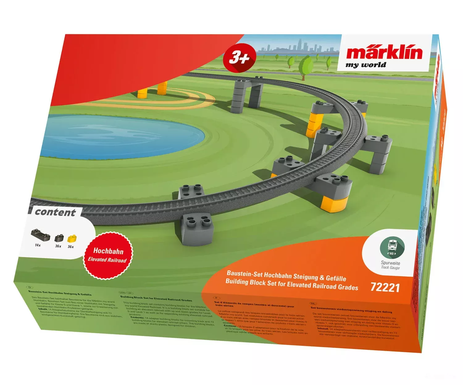 Marklin HO 72221 Marklin my world - Building Block Set for Elevated Railroad Grades