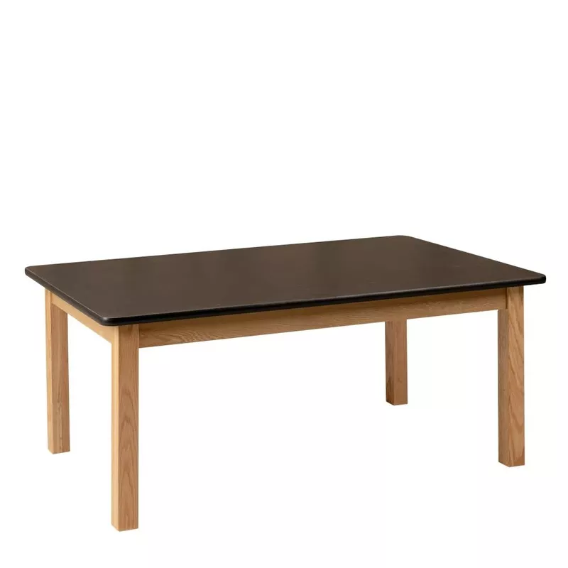 Matt Black Rectangle Table (47.5″ x 30″ x 17″) Solid Oak Frame