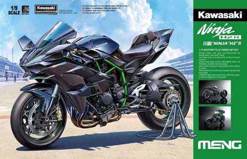Meng 1/9 Kawasaki Ninja H2 R (Unpainted) Plastic Model Kit