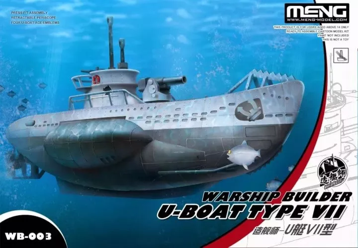 Meng Model MMWB-003 U-Boat Type VII Warship Builder Toon Model Kit