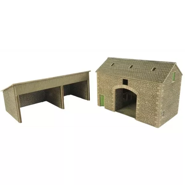 Metcalfe PO251 OO/HO Manor Farm Barn Card Kit