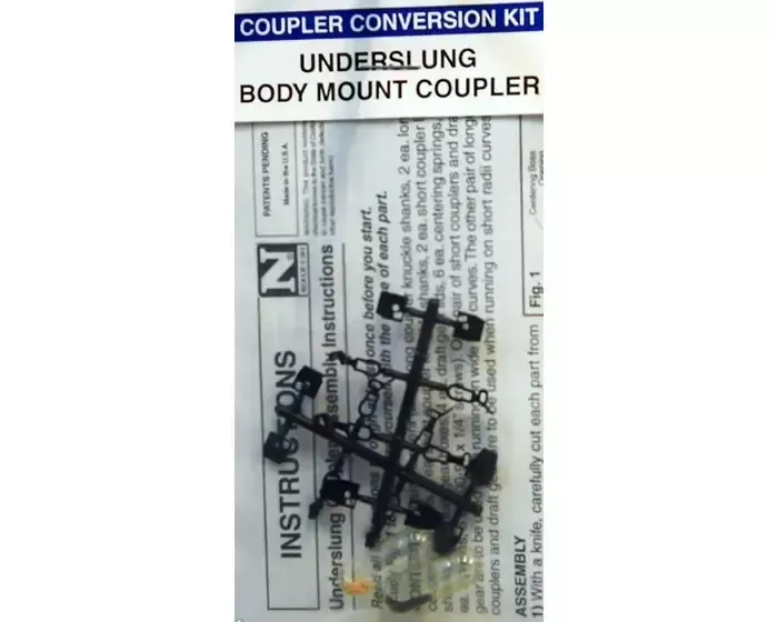 Micro Trains Line 00102050 N Underslung Body Mount Coupler Conversion Kit