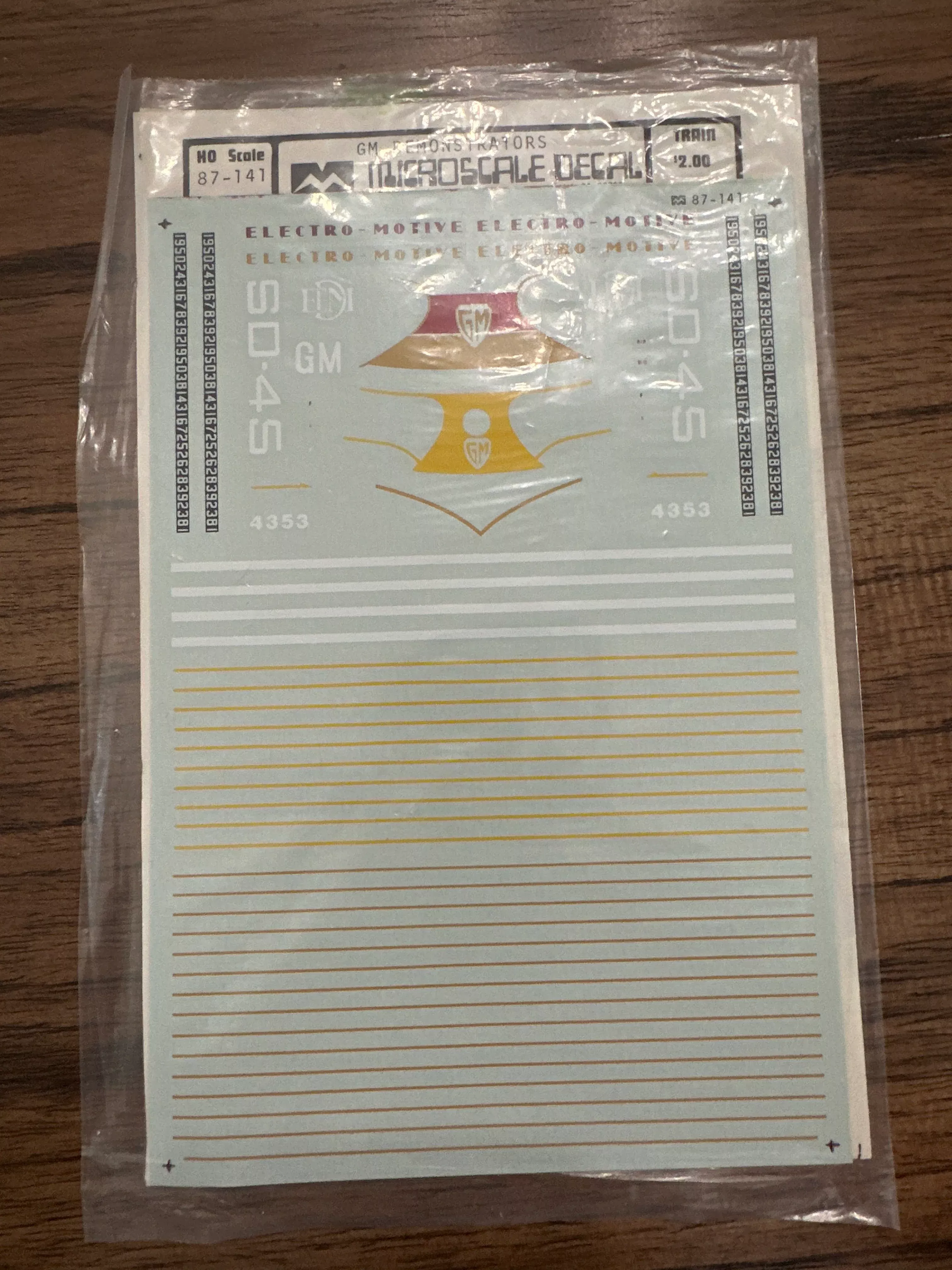 Microscale Decals HO Scale 87-141 GM Demonstrators