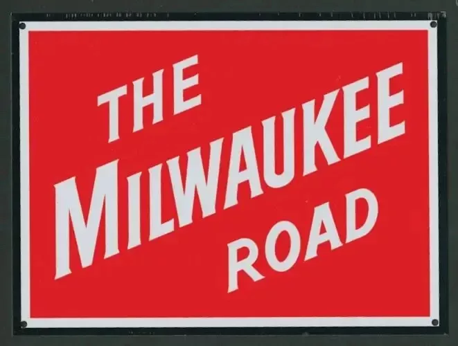 MILW Railroad Embossed Metal Sign Decor