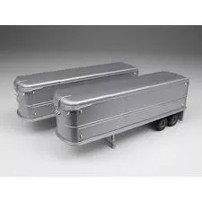 Mini Metals N-Scale 51167 Single-Tandem Undercoated Aerovan Trailer Set