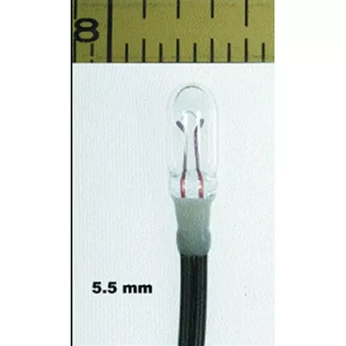 Miniatronics 18-024-20 Lamp 12V 5.5mm Clear Light Bulb (Pack of 20)
