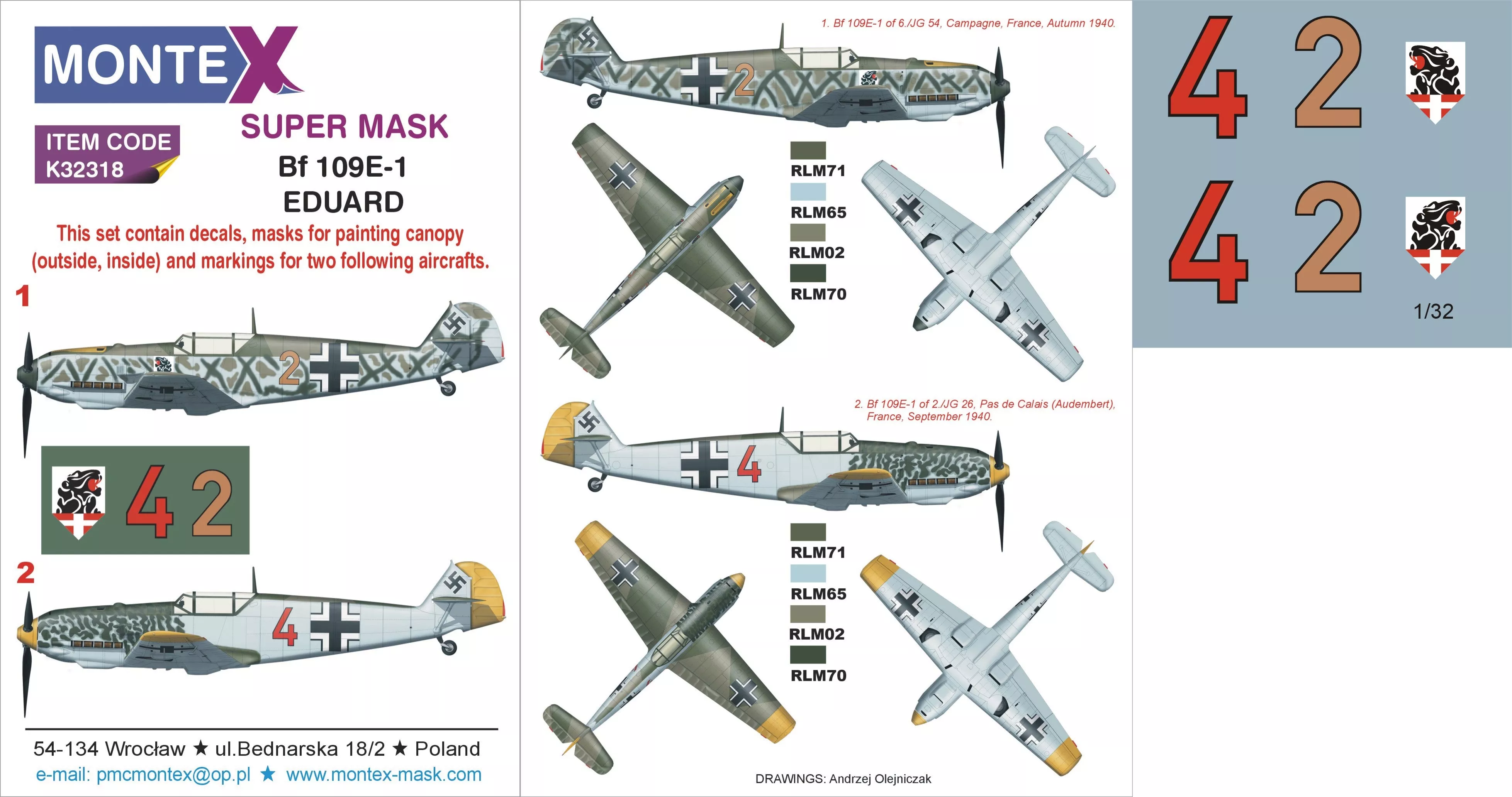 Montex MXK32318 1:32 Messerschmitt Bf-109E-1