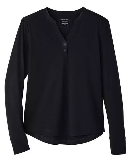 North End NE400W Ladies’ Jaq Snap-Up Stretch Performance Pullover