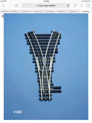 O Scale Ross Custom Switches O72 Wye Switch w/DZ1000