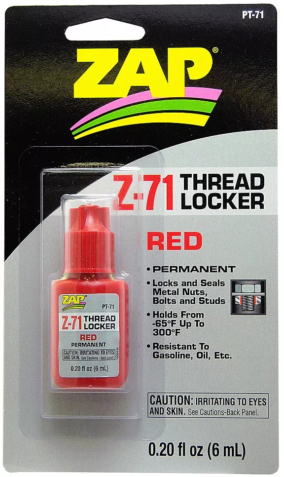 Pacer PT-71 ZAP Z-71 Red Thread Locker