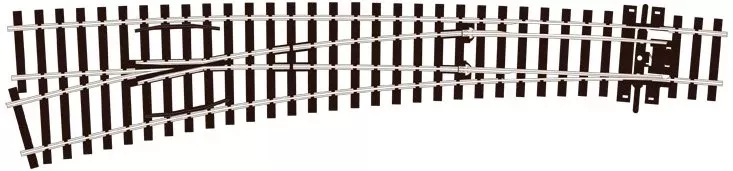 Peco Double Curved Turnout L/H Electrofrog