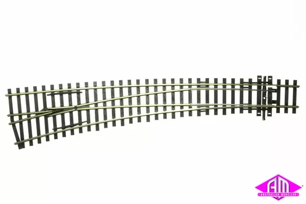 Peco – SL-87 – Code 100 Insulfrog – Curved Left Hand Point (HO Scale)