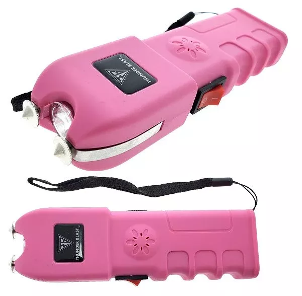Pink Stun Gun with Flashlight & Alarm