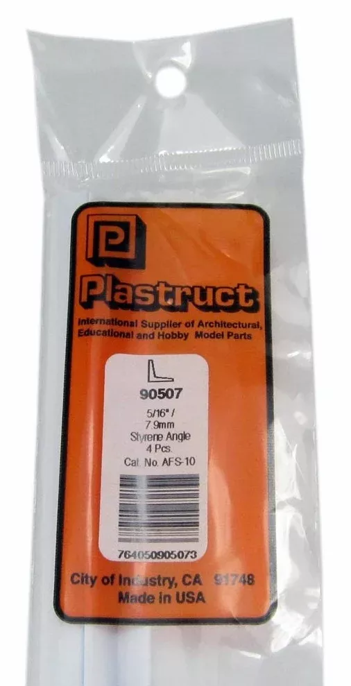 Plastruct 90507 AFS-10 Fineline Angle, 5/16" (4)