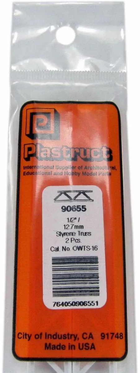 Plastruct 90655 OWTS-16 Styrene Open Web Truss, Warren Style 2 (2)