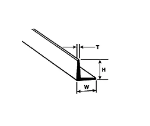 Plastruct Model Parts 90501 AFS-1 Angle, 3/64″