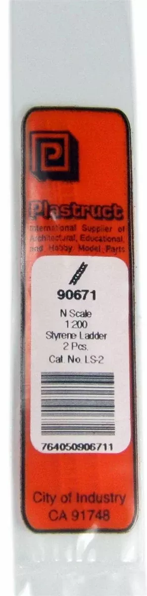 Plastruct N 90671 LS-2 Styrene Ladders, 5/64" (2)