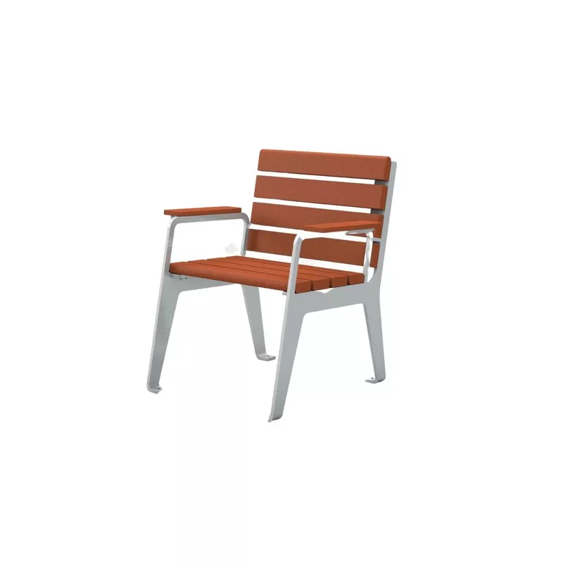 Plaza Recycled Plastic Park Chair Blue