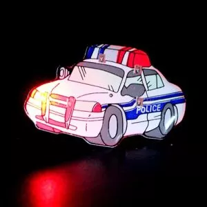 Police Car Flashing Pins