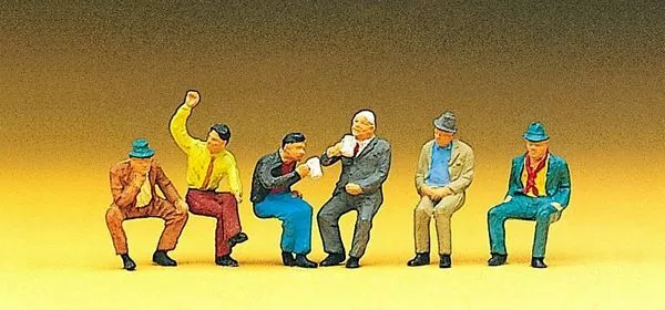 Preiser 10097 HO Scale Pedestrians -- Seated #3