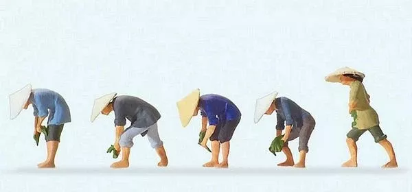 Preiser 10574 HO Scale Working People -- At The Rice Field #2