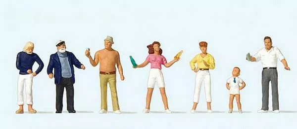 Preiser 10690 HO Scale At the Kiosk -- pkg(7)