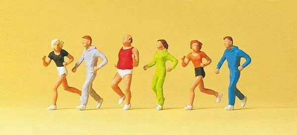 Preiser 14078 HO Scale Recreation & Sports — Joggers pkg(6)