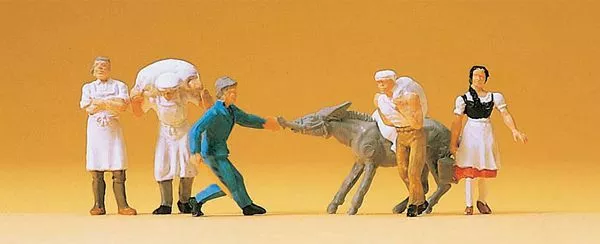Preiser 14129 HO Scale People Working -- At The Mill