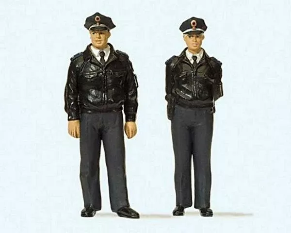 Preiser 44909 G Scale Emergency — Post-War German Police w/Blue Uniform pkg(2)