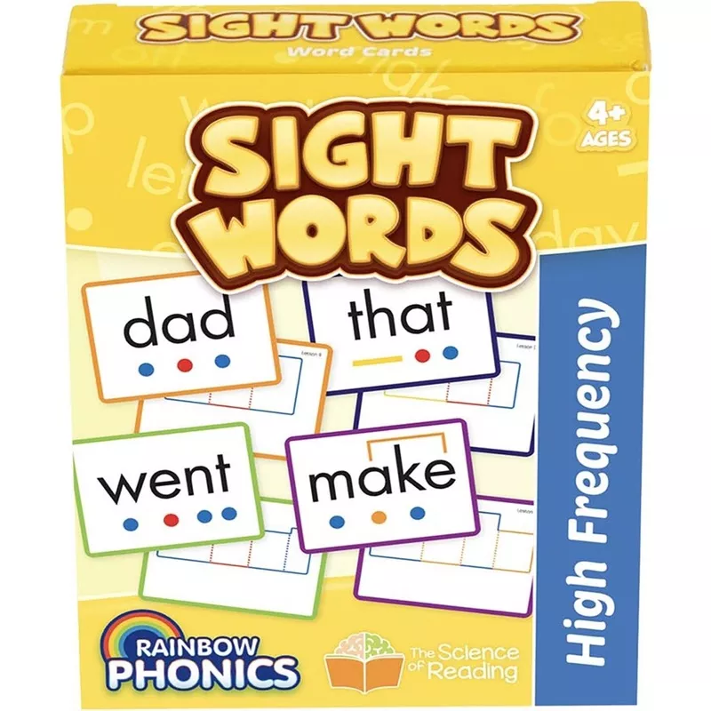 Rainbow Phonics – Sight Words – 52 Word Cards