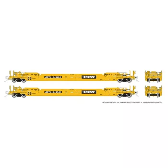 Rapido Trains Inc. 401062 Gunderson Husky-Stack TTX-As Delivered