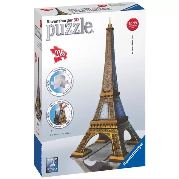 Ravensburger 12556-2 Eiffel Tower 3D 216pc Jigsaw Puzzle