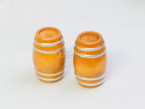 RC 1/10 Scale Accessories BARRELS Wood (2)