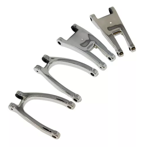 RedCat CHROME Parts FRONT UPPER + LOWER ARMS For Low Rider #RER14524