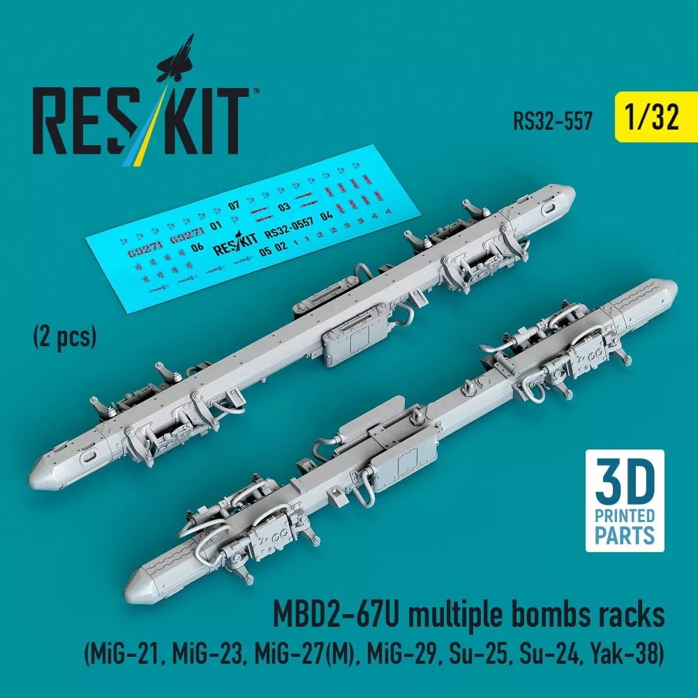 ResKit RS32-0557 1:32 MBD2-67U multiple bombs racks