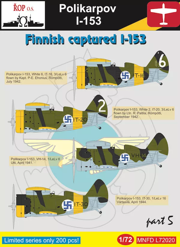 ROP o.s. MNFDL72020 1:72 Polikarpov I-153