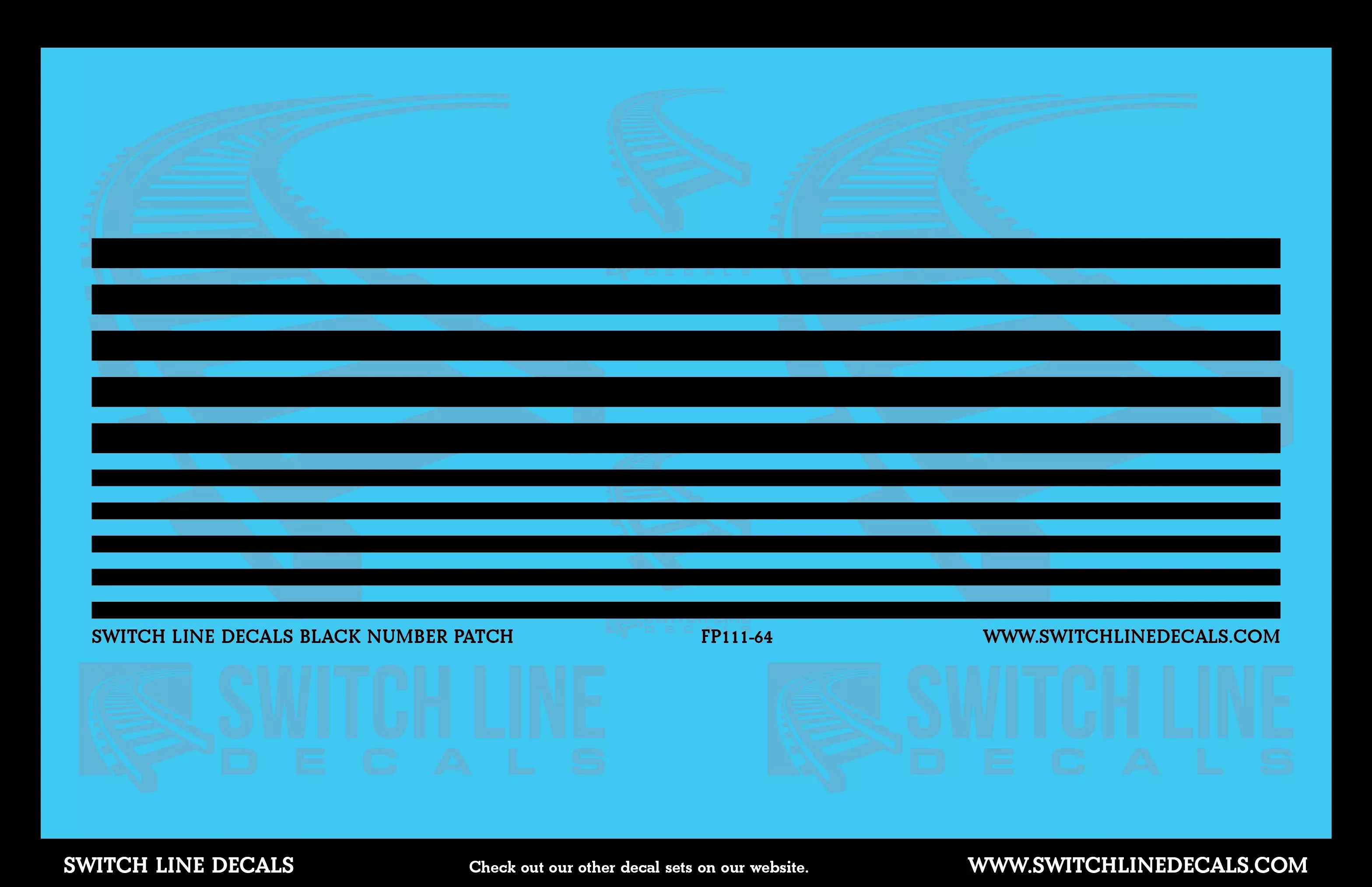 S Scale Black Number Patch Decal Set