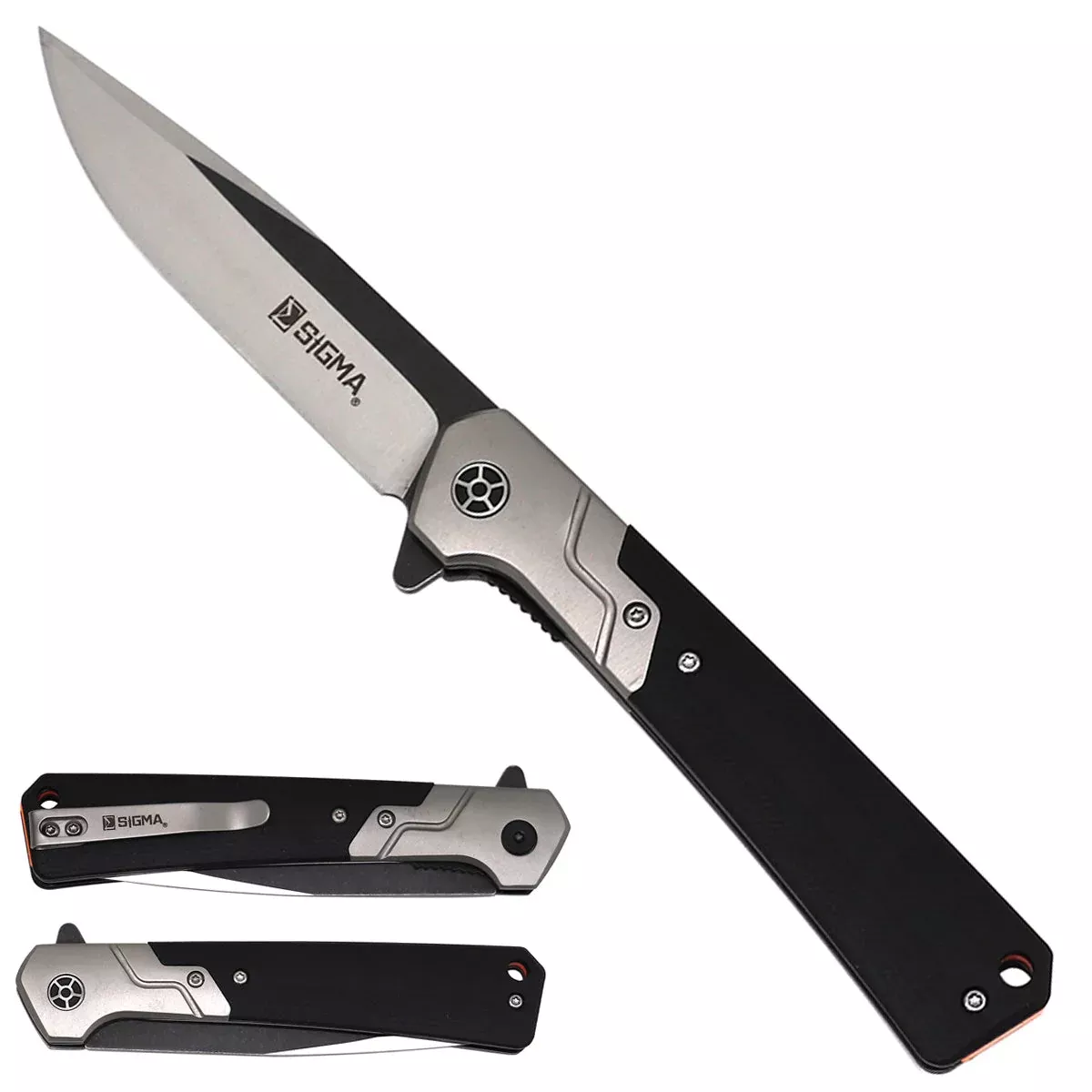 Sigma D2 Ball Bearing Pocket Knife – Black G10 Handle